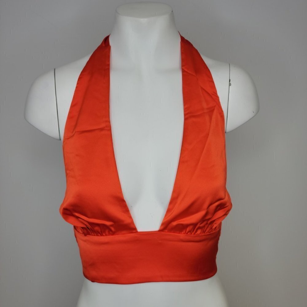 Fashion Nova Satin Halter  Top